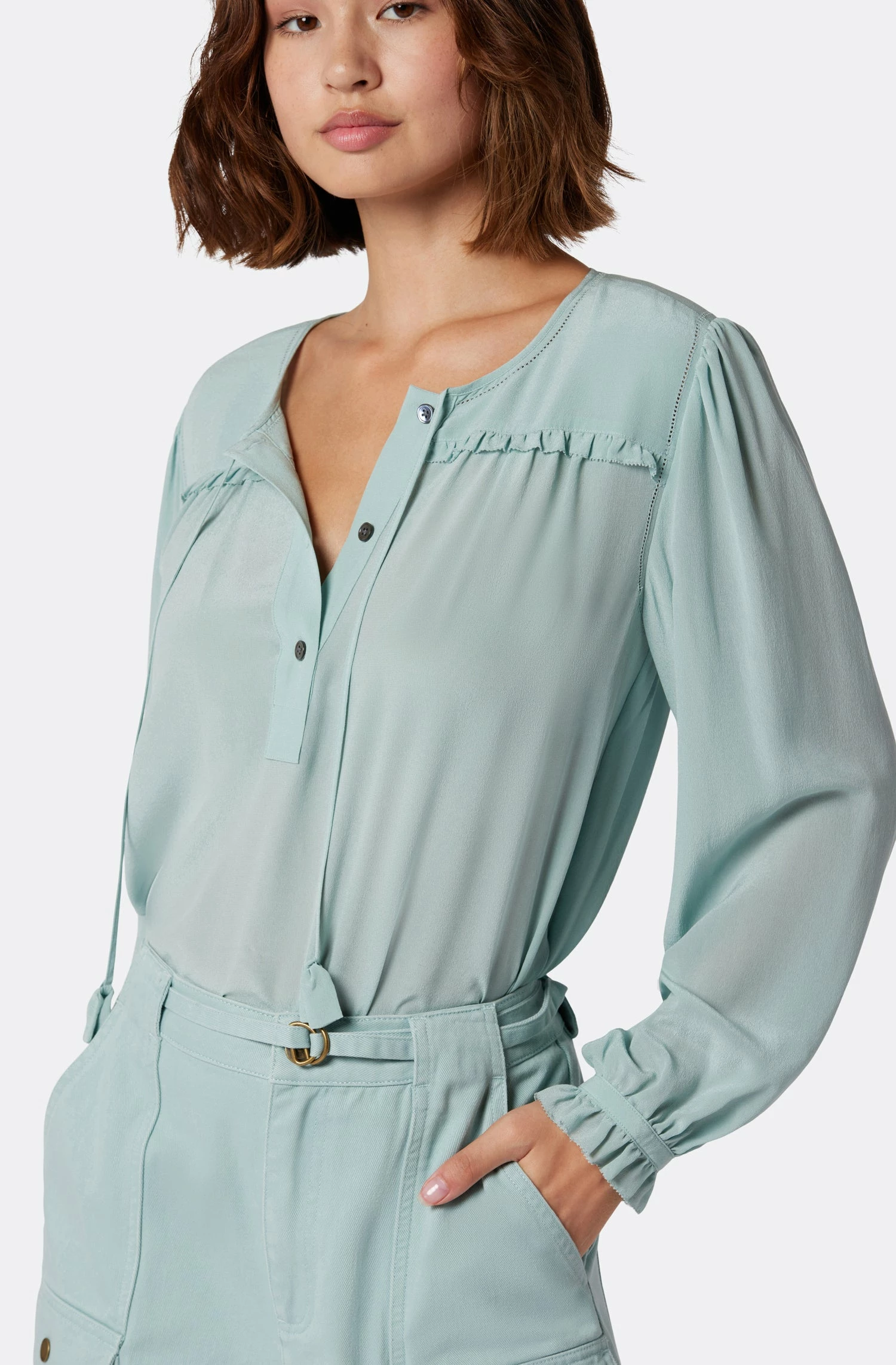 Joie Yerba Long Sleeve Silk Top 3 Joie Yerba Long Sleeve Silk Top - Image 3