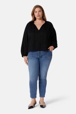 Joie Ogdine Long Sleeve Cotton Top -Joie Shop TP05055I8903 CAV 1