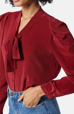 Joie Eldridge Tie Neck Silk Top -Joie Shop TP05163B7881 SUDT 6