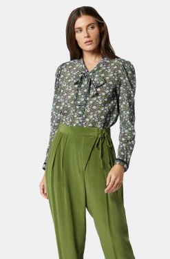 Joie Eldridge Tie Neck Cotton Top