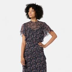 Joie Madison Short Sleeve Silk Top -Joie Shop TP051649127 CAVM 2 DPA