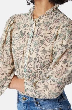 Joie Delancey Long Sleeve Silk Top -Joie Shop TP051669133 BSNM 6