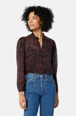 Joie Delancey Long Sleeve Silk Top