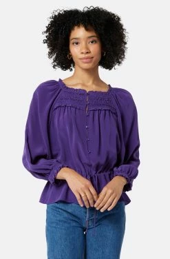 Joie Asseline Long Sleeve Silk Top