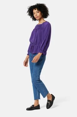 Joie Asseline Long Sleeve Silk Top -Joie Shop TP053557881 ACAI 3