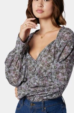 Joie Talma Long Sleeve Cotton Top -Joie Shop TP05369B9163 MSLM 6